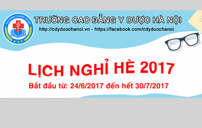 Thông báo lịch nghỉ hè năm học 2016 – 2017