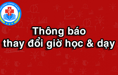 [ĐÀO TẠO] – Thông báo thay đổi giờ dạy và học