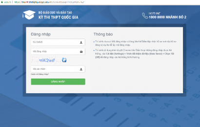 Cách tra cứu điểm thi THPT quốc gia 2018
