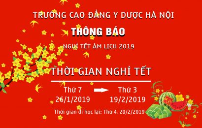 Thông báo nghỉ Tết Nguyên đán Kỷ Hợi năm 2019 đối với sinh viên