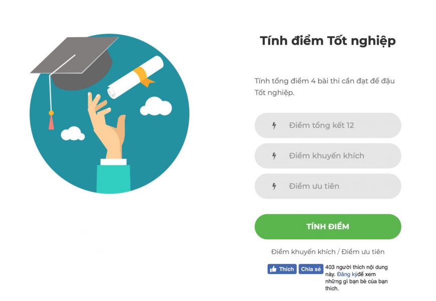 Website tự tính điểm thi THPT 2019 xem có đậu không