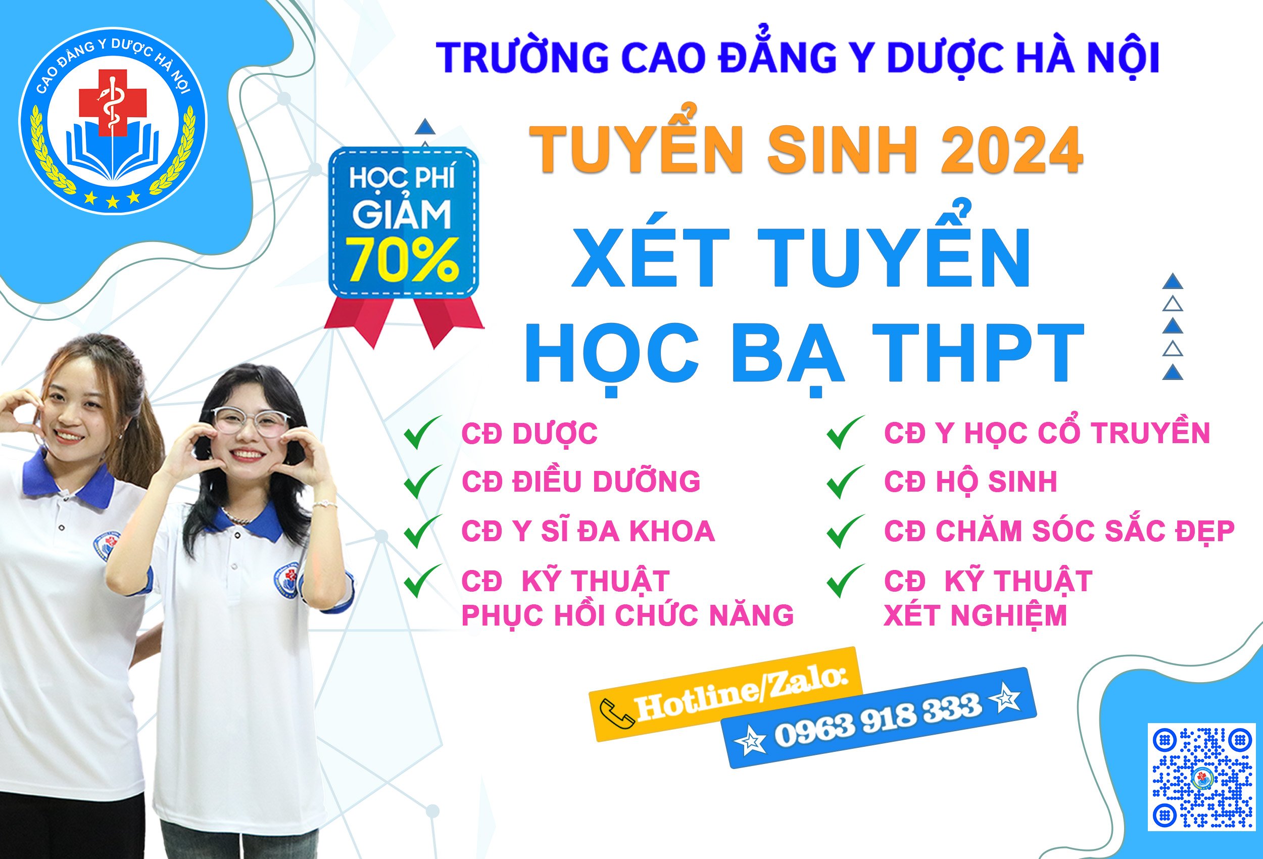 [THÔNG BÁO] TUYỂN SINH CAO ĐẲNG CHÍNH QUY NĂM 2024